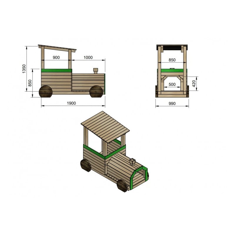 Parque infantil Locomotora de tren Masgames PINXO