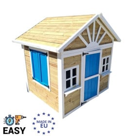 Casita infantil de madera por paneles Masgames VISBY Azul