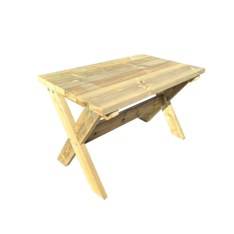 Mesa de madera exterior MASGAMES XERTA 120 cm Madera sin pintar