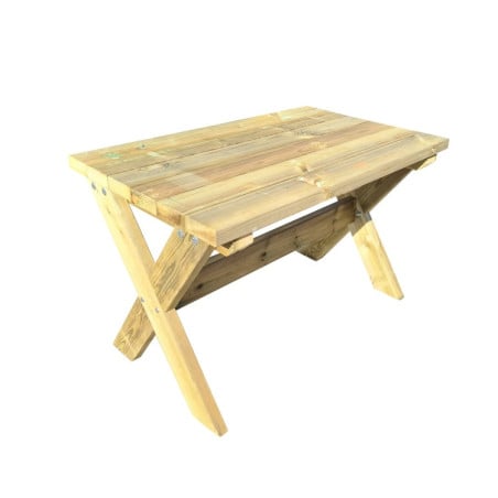 Mesa de madera exterior MASGAMES XERTA 120 cm Madera sin pintar