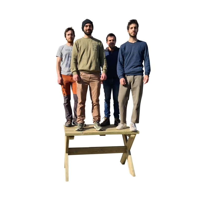 Mesa de madera exterior MASGAMES XERTA 120 cm Madera sin pintar