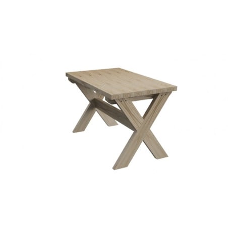 Mesa de madera exterior MASGAMES XERTA 120 cm Madera sin pintar