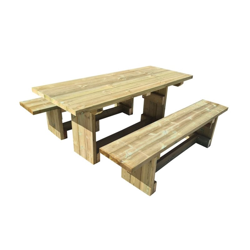 Mesa de picnic MASGAMES CALELLA con bancos independientes