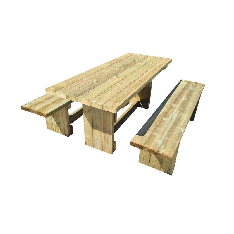 Mesa de picnic MASGAMES CALELLA con bancos independientes