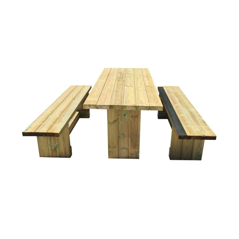 Mesa de picnic MASGAMES CALELLA con bancos independientes