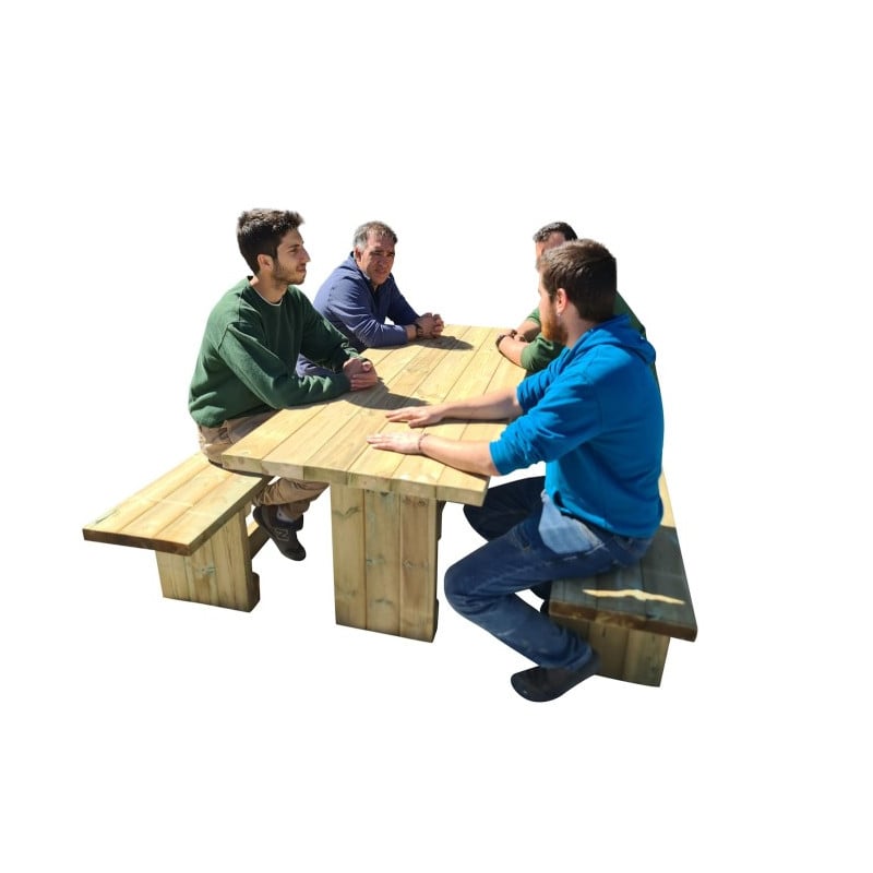 Mesa de picnic MASGAMES CALELLA con bancos independientes