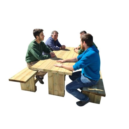 Mesa de picnic MASGAMES CALELLA con bancos independientes