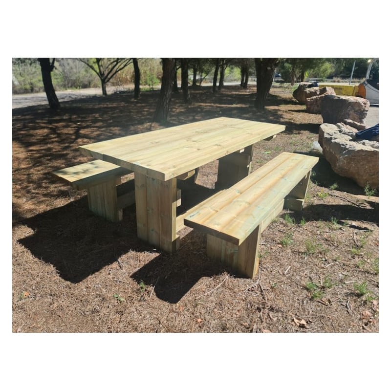Mesa de picnic MASGAMES CALELLA con bancos independientes