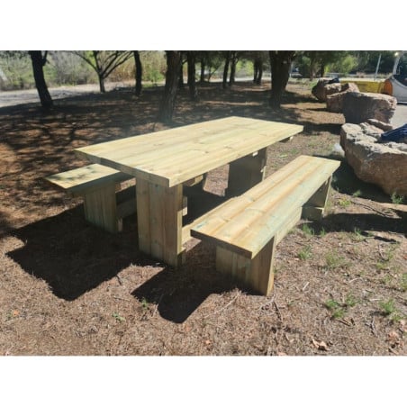 Mesa de picnic MASGAMES CALELLA con bancos independientes