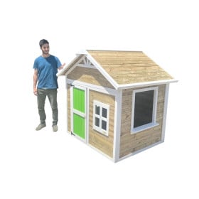 Casita infantil de madera por paneles Masgames FLAM Rosa 2