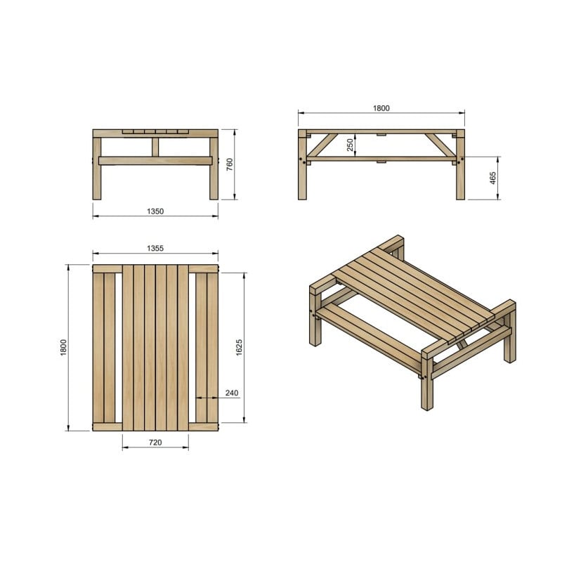 Mesa de picnic MASGAMES TOKIO