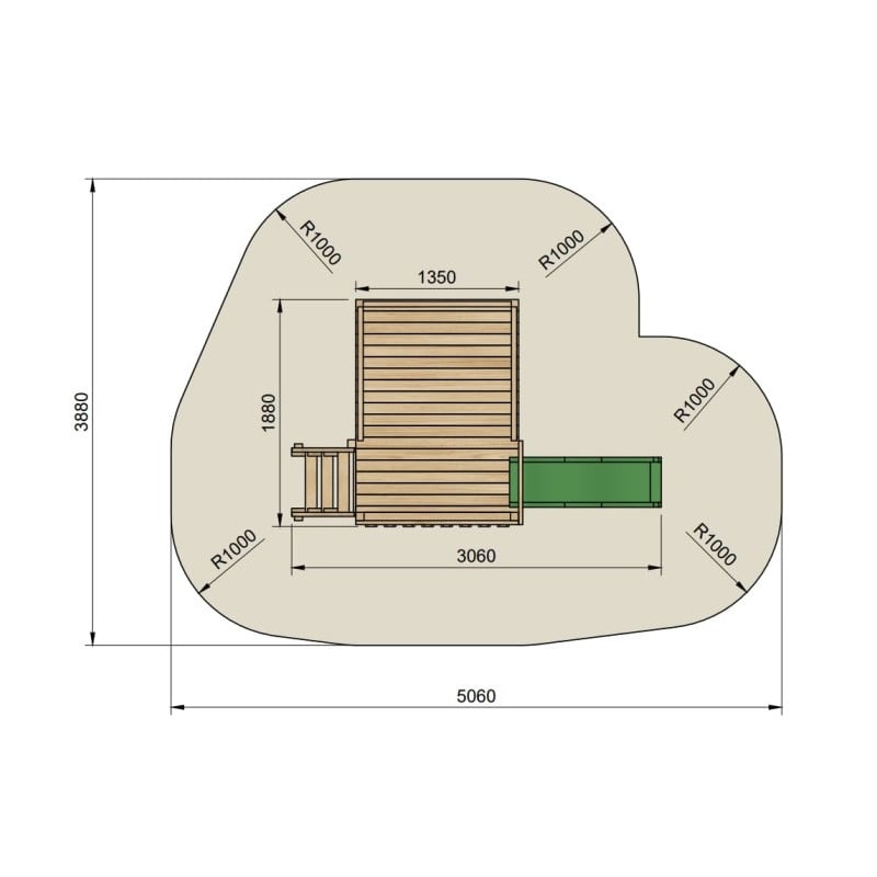 Casita elevada MASGAMES LOLLIPOP XL