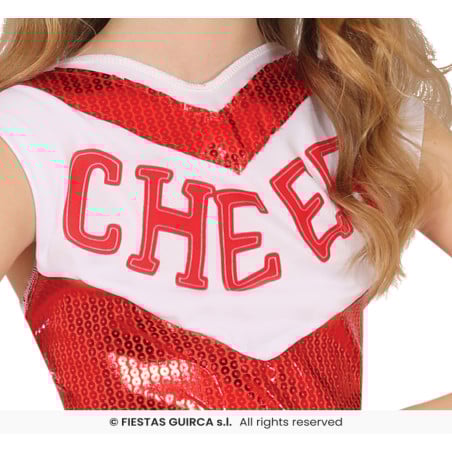 Disfraz Animadora Rojo 3-4 Años