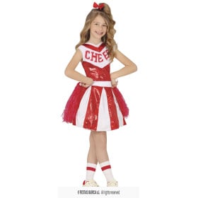Disfraz Animadora Rojo 3-4 Años