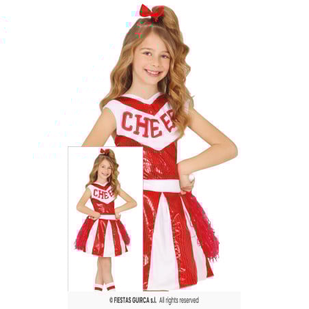 Disfraz Animadora Rojo 5-6 Años