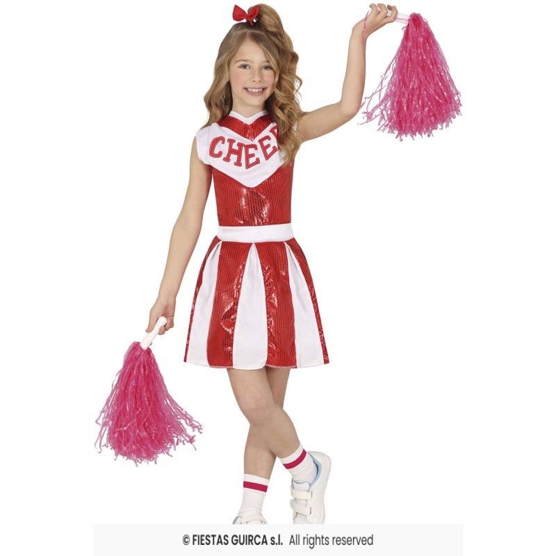 Disfraz Animadora Rojo 7-9 Años