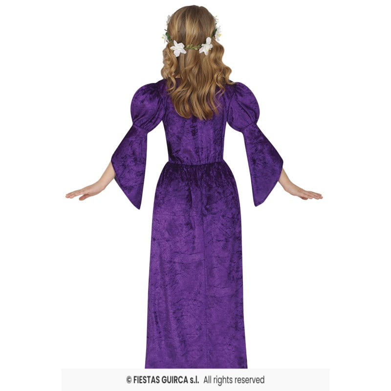 Disfraz Dama Medieval Morada 5-6 Años