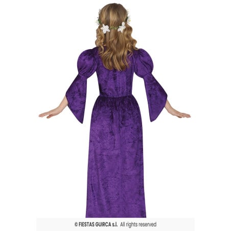 Disfraz Dama Medieval Morada 5-6 Años