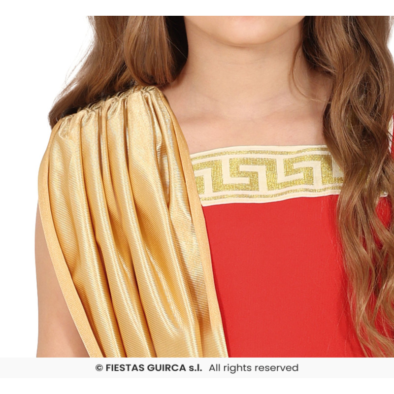 Disfraz Romana Rojo 5-6 Años