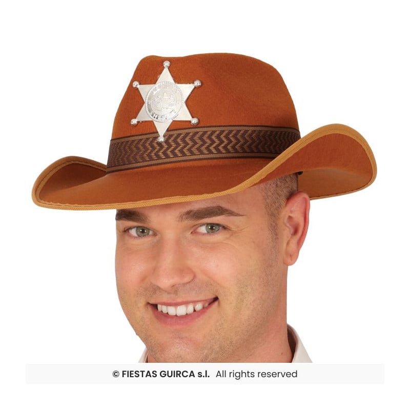 Sombrero Sheriff Marrón Fieltro