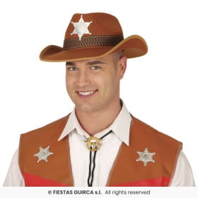 Sombrero Sheriff Marrón Fieltro