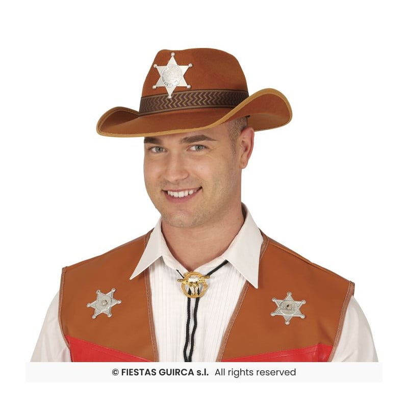 Sombrero Sheriff Marrón Fieltro