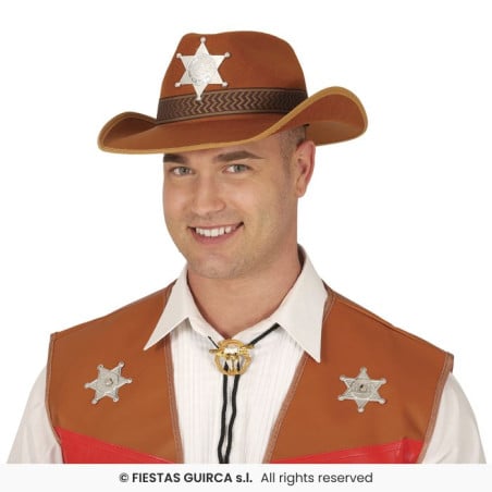 Sombrero Sheriff Marrón Fieltro
