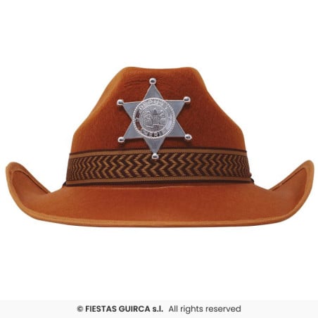 Sombrero Sheriff Marrón Fieltro