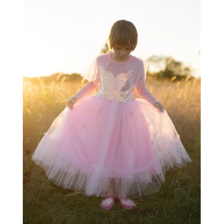 Disfraz Princesa Rosa Elegante 3-4 Años