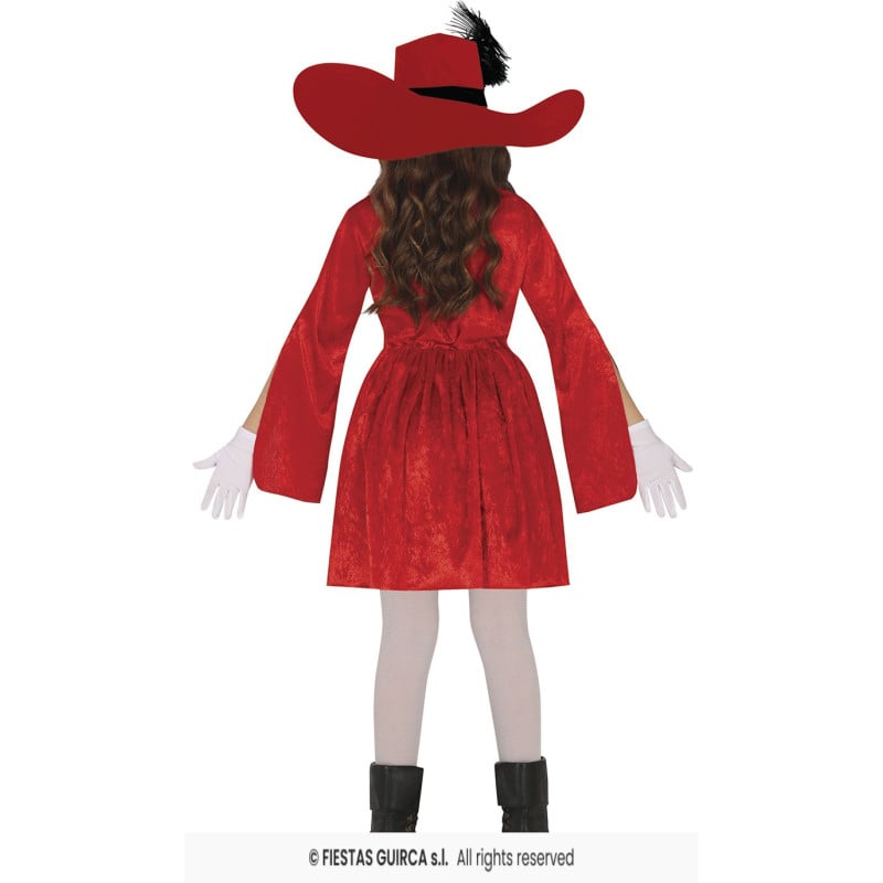 Disfraz Mosquetera Rojo 7-9 Años