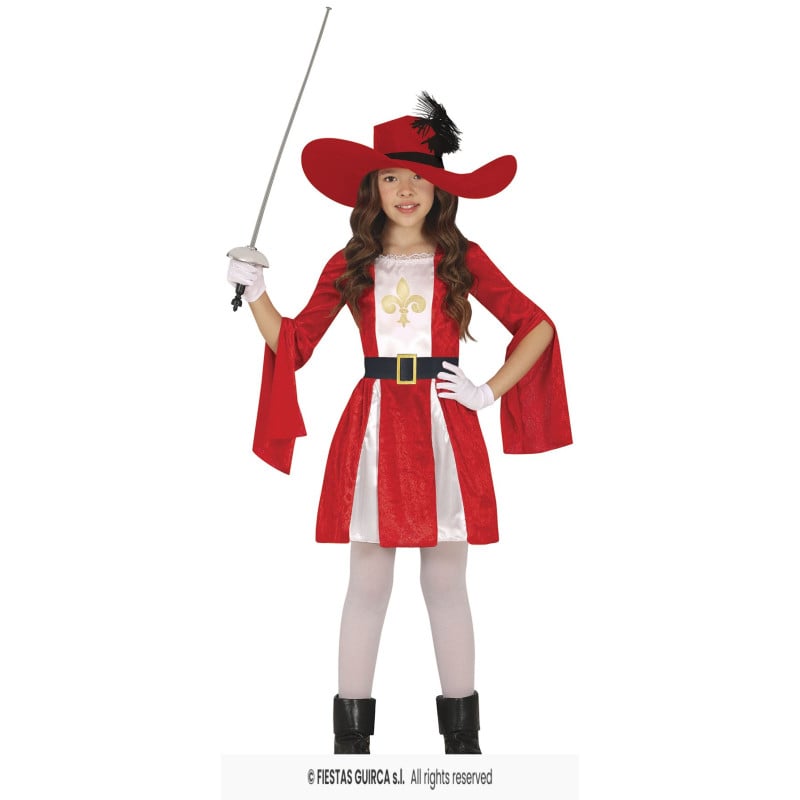 Disfraz Mosquetera Rojo 7-9 Años