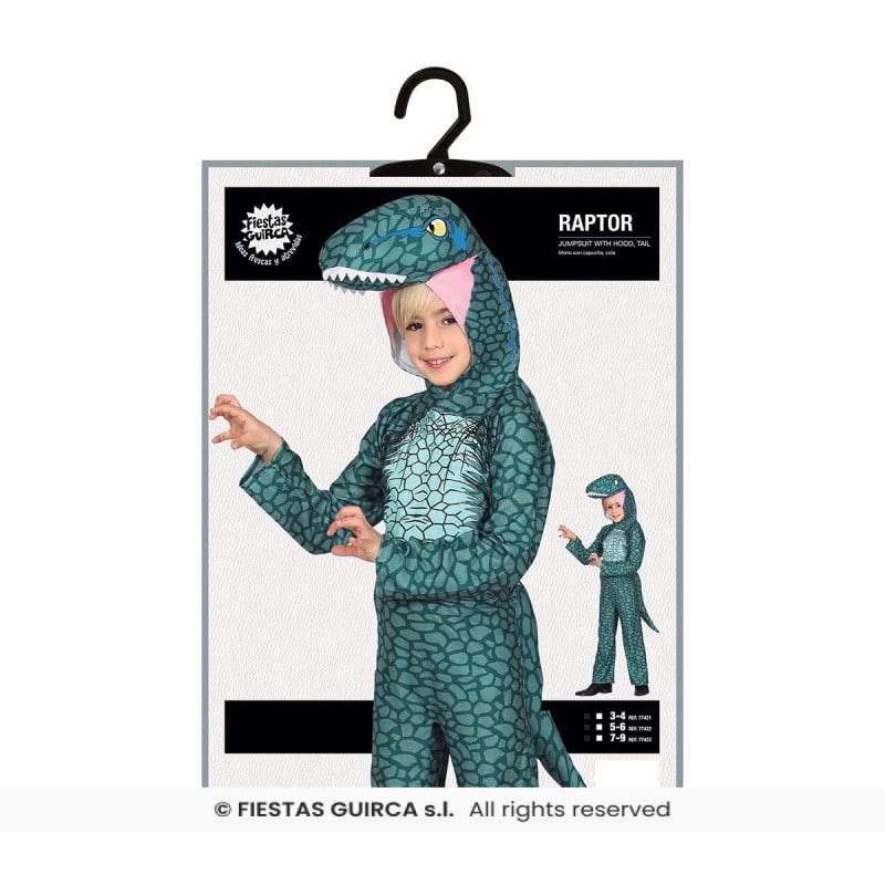 Disfraz Raptor 5-6 Años