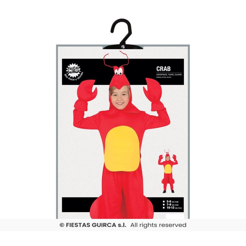 Disfraz Cangrejo 10-12 Años