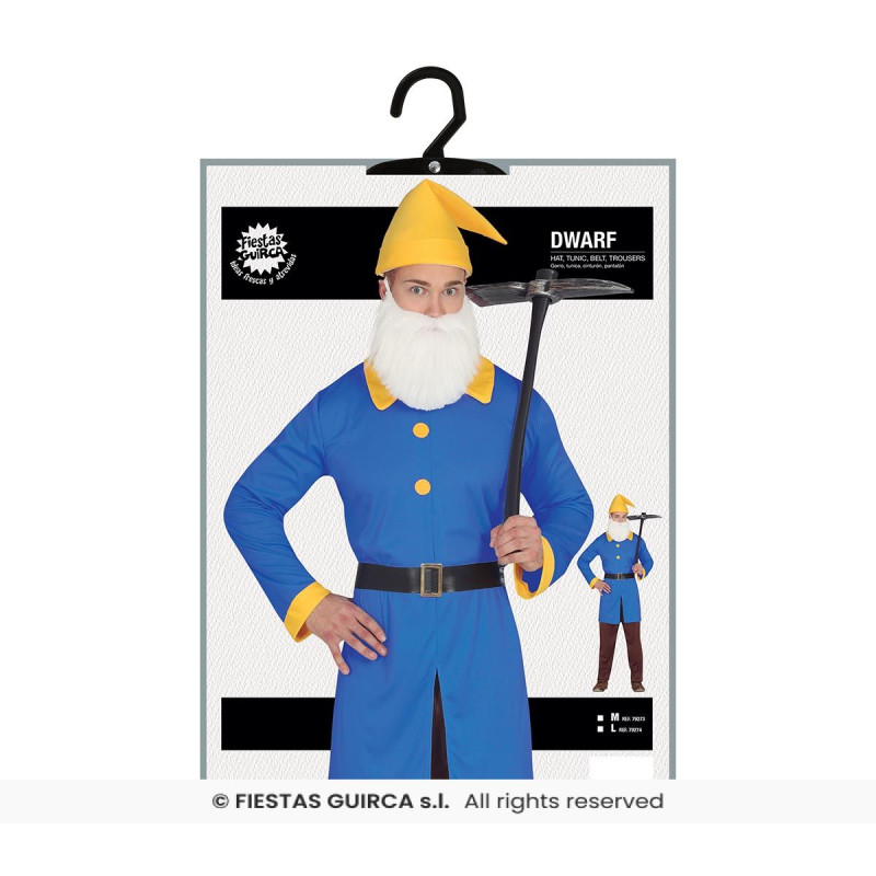 Disfraz Enanito Azul Adulto Talla 48-50