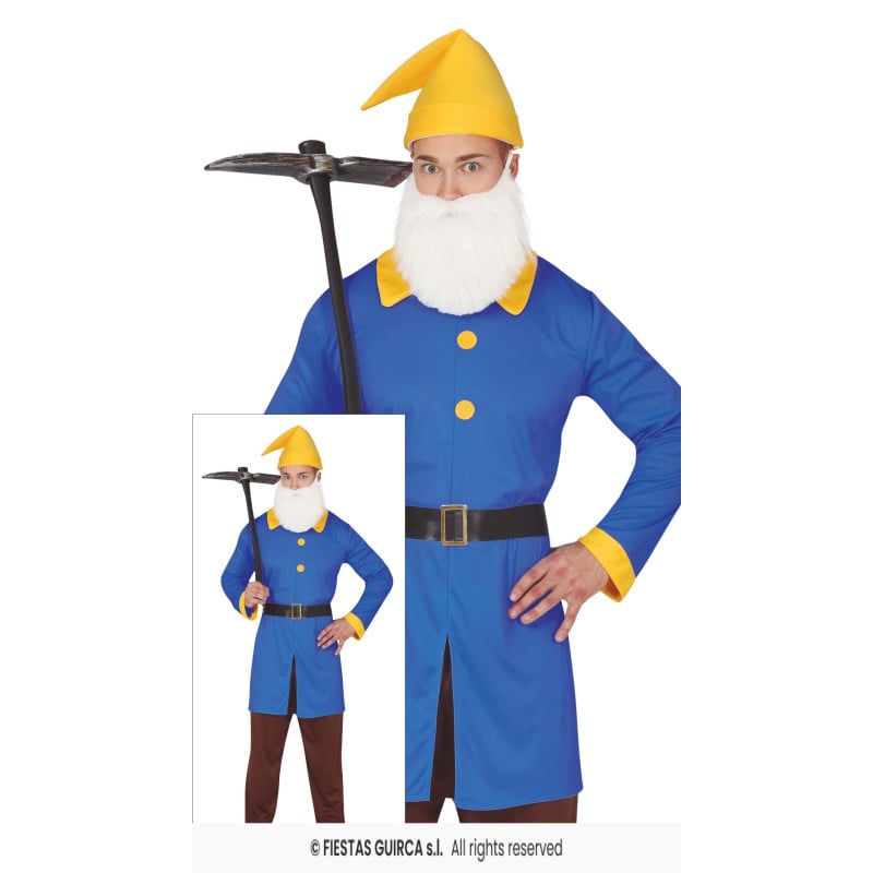Disfraz Enanito Azul Adulto Talla 48-50