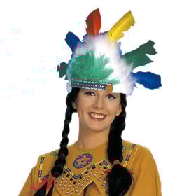 Penacho Indio Mediana De Rubies