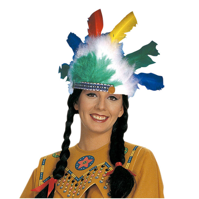 Penacho Indio Mediana De Rubies