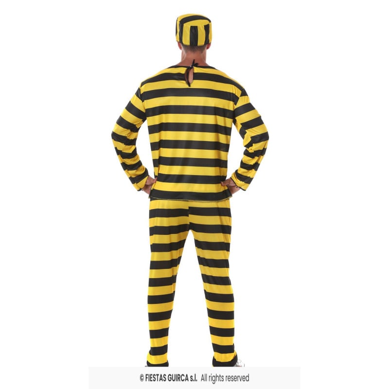 Disfraz Prisionero Amarillo Talla 52-54