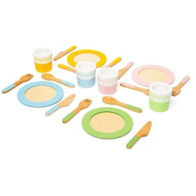 Juego De Vajilla De Madera De Bigjigs Toys 2