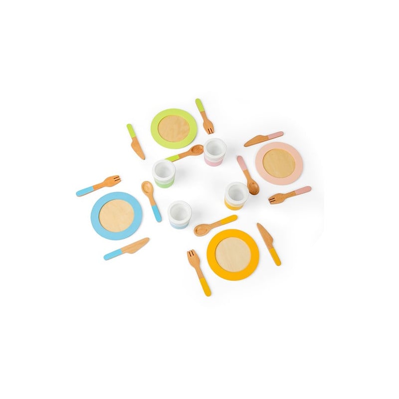 Juego De Vajilla De Madera