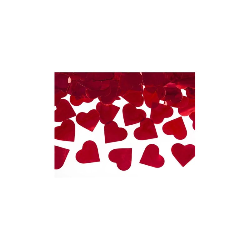 Cañon Confeti con Corazones Rojo 40 Cm.