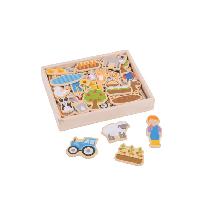 Imanes De Madera La Granja De Bigjigs Toys