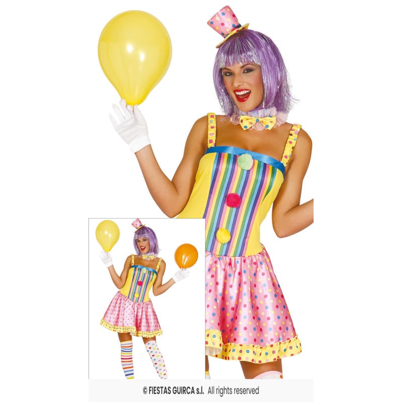 Disfraz Payasa Talla 38-40 De Guirca