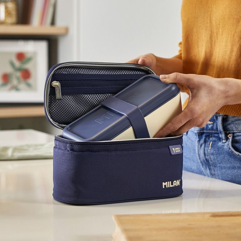 Fiambrera 0.75L Tapa Azul Milan