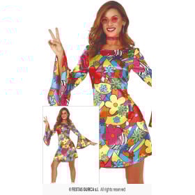 Disfraz Hippie Talla 36-38 De Guirca