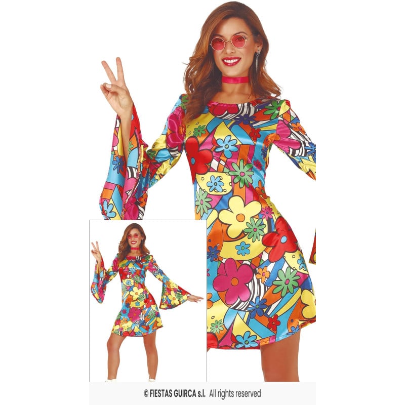 Disfraz Hippie Talla 38-40 De Guirca