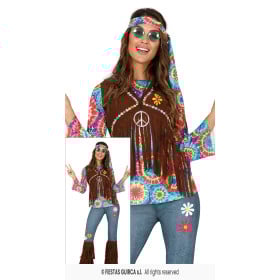 Disfraz Hippie Adulta Talla S 36-38 De Guirca