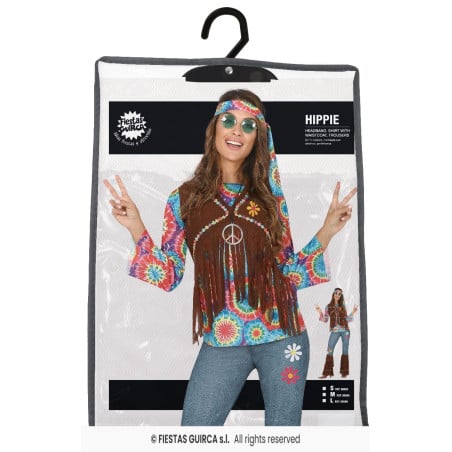 Disfraz Hippie Adulta Talla S 36-38