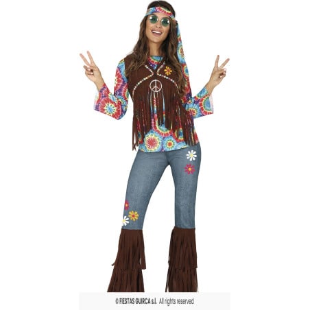 Disfraz Hippie Adulta Talla XL 44-46