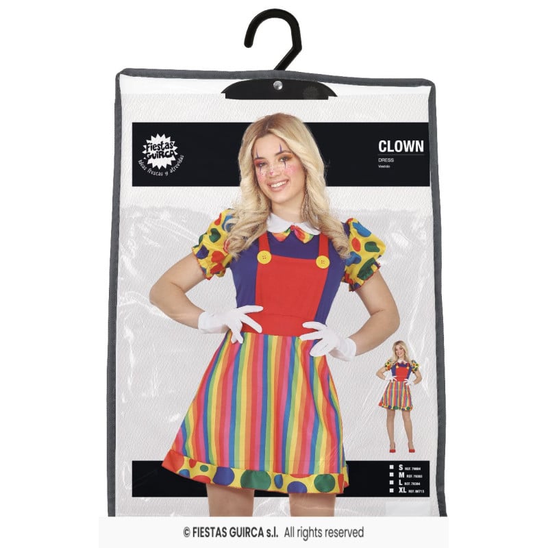 Disfraz Payasa Adulta Talla 36-38